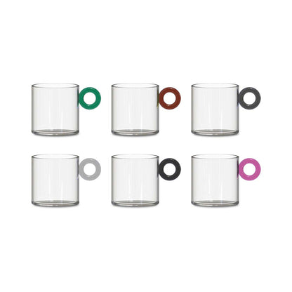 SET 6 TAZZE DA CAFFE' IN VETRO